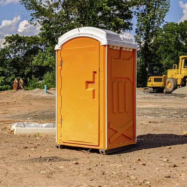 how often are the porta potties cleaned and serviced during a rental period in Joppa